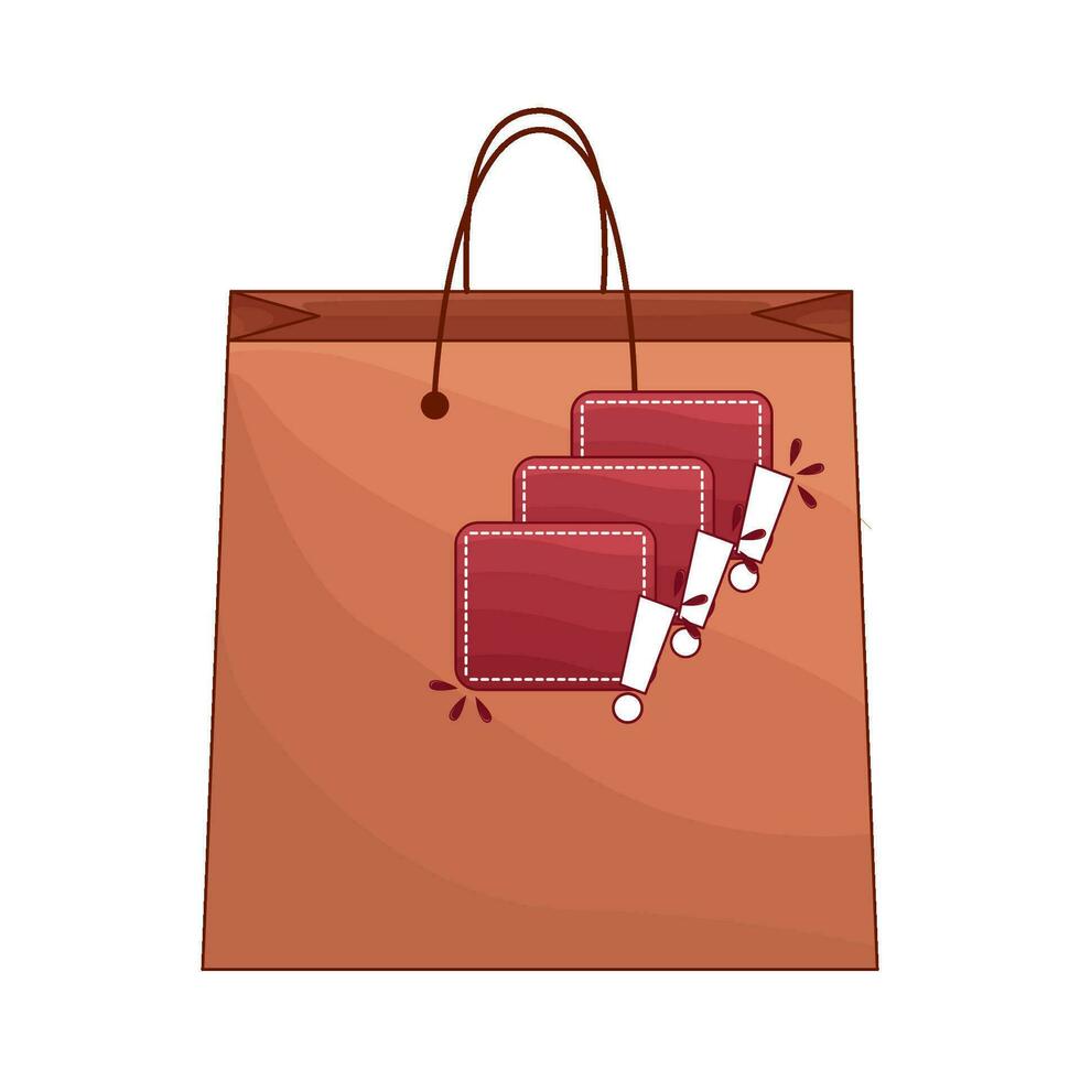 sticker price in paperbag illustration vector
