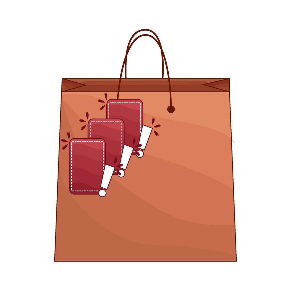 sticker price in paperbag illustration vector