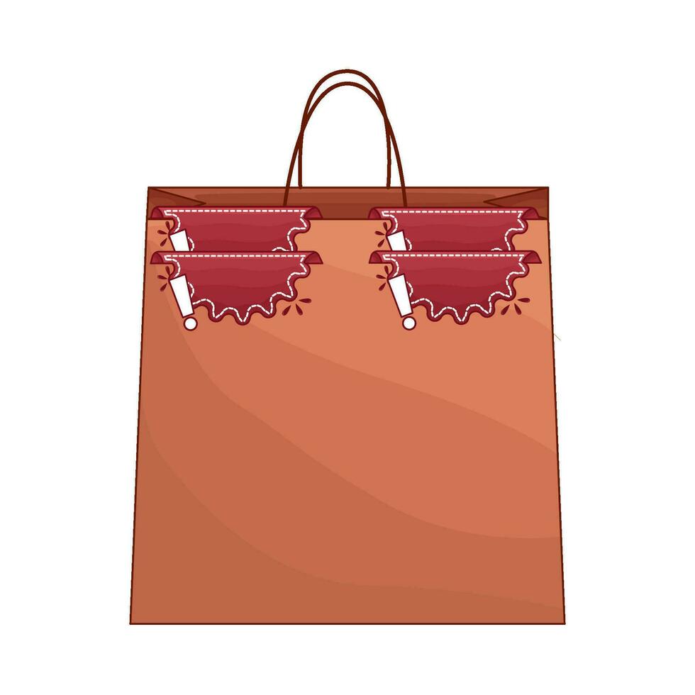 sticker price in paperbag illustration vector
