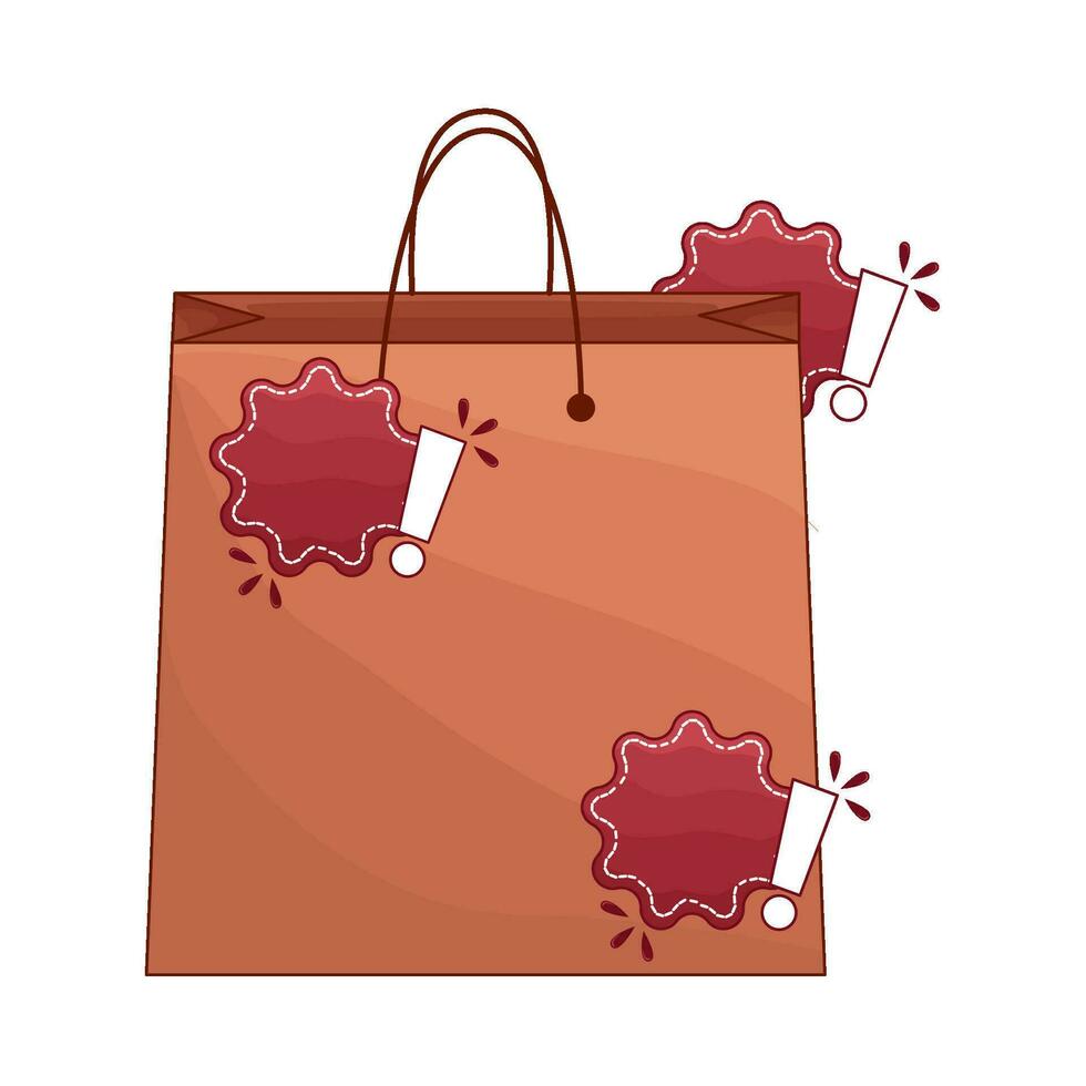 sticker price in paperbag illustration vector