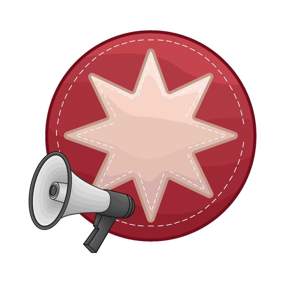 sticker price with megaphone illustration vector