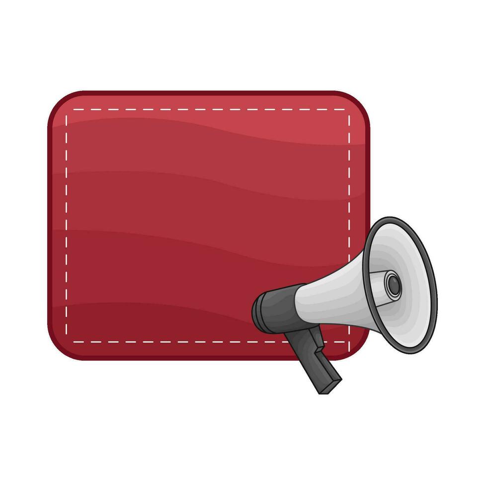 sticker price with megaphone illustration vector