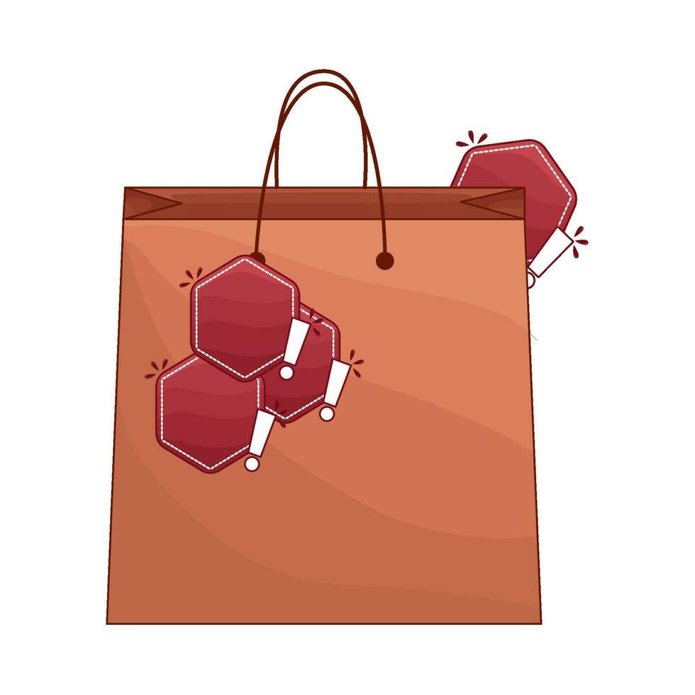 sticker price in paperbag illustration vector