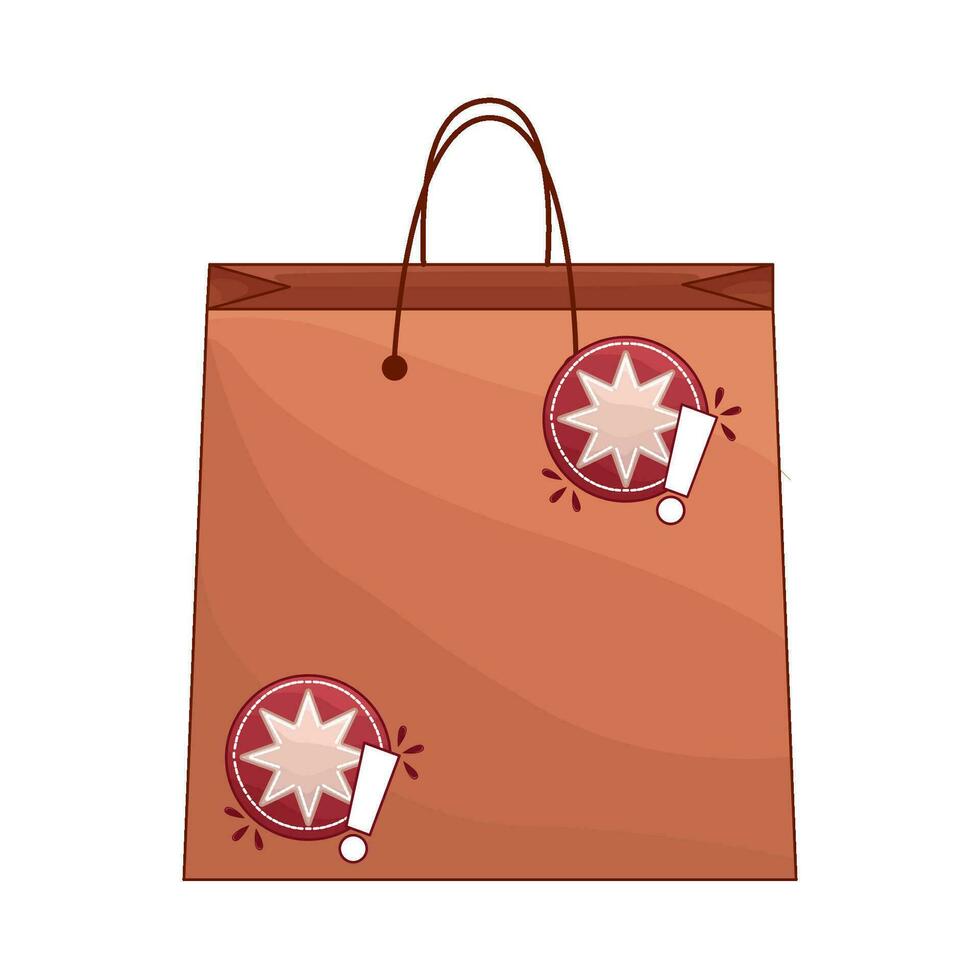 sticker price in paperbag illustration vector