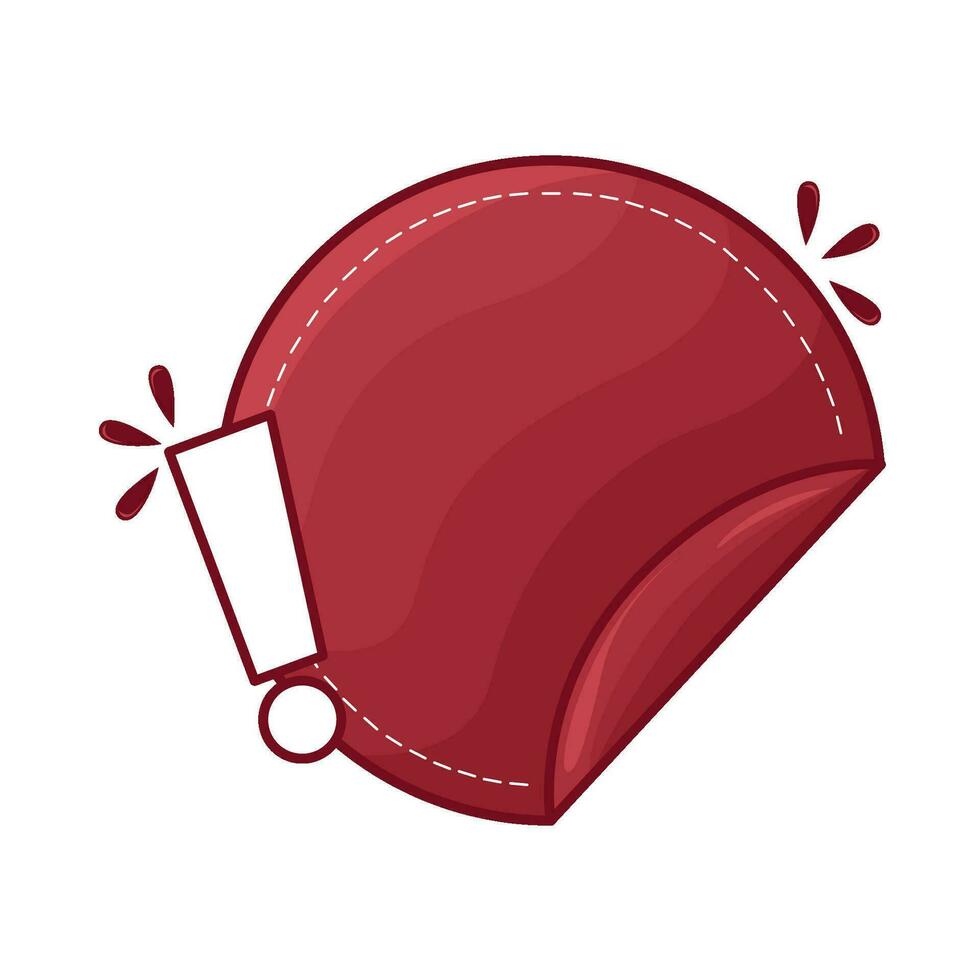 sticker price with exlamation mark illustration vector