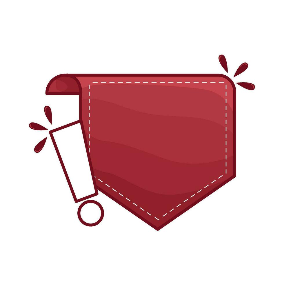 sticker price with exlamation mark illustration vector