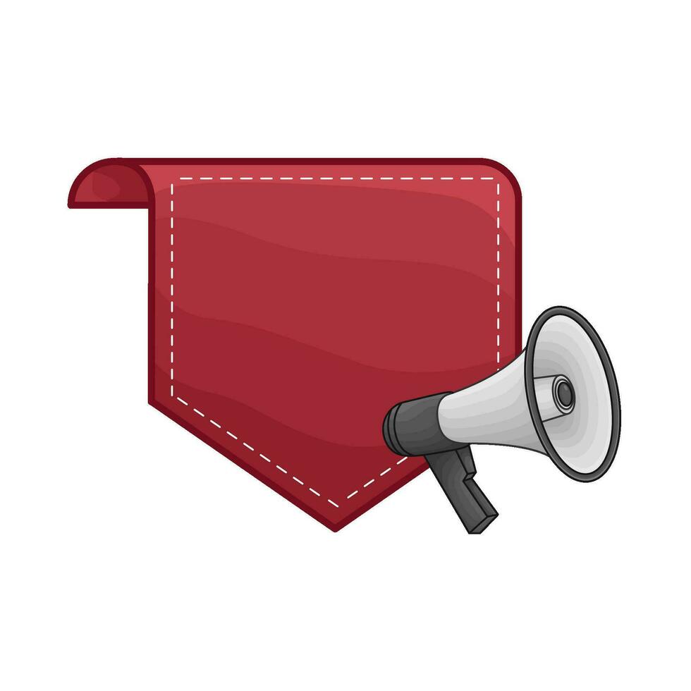 sticker price with megaphone illustration vector
