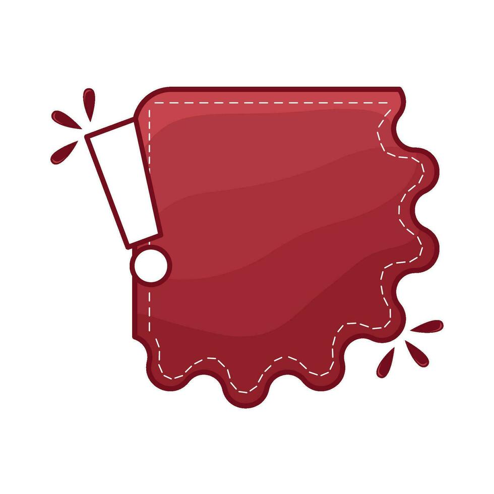 sticker price with exlamation mark illustration vector