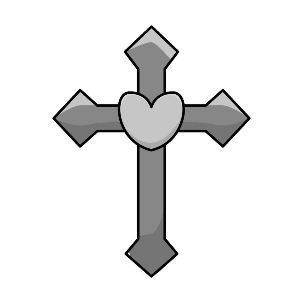 easter cross illustration vector