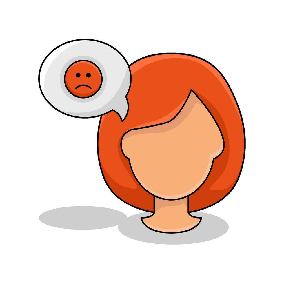 women with feedback emoji in speech bubble illustration vector