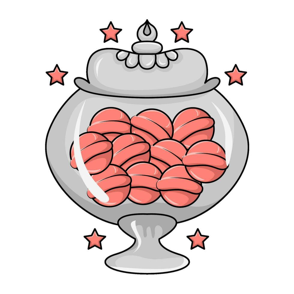 caramelo dulce en tarro ilustración vector
