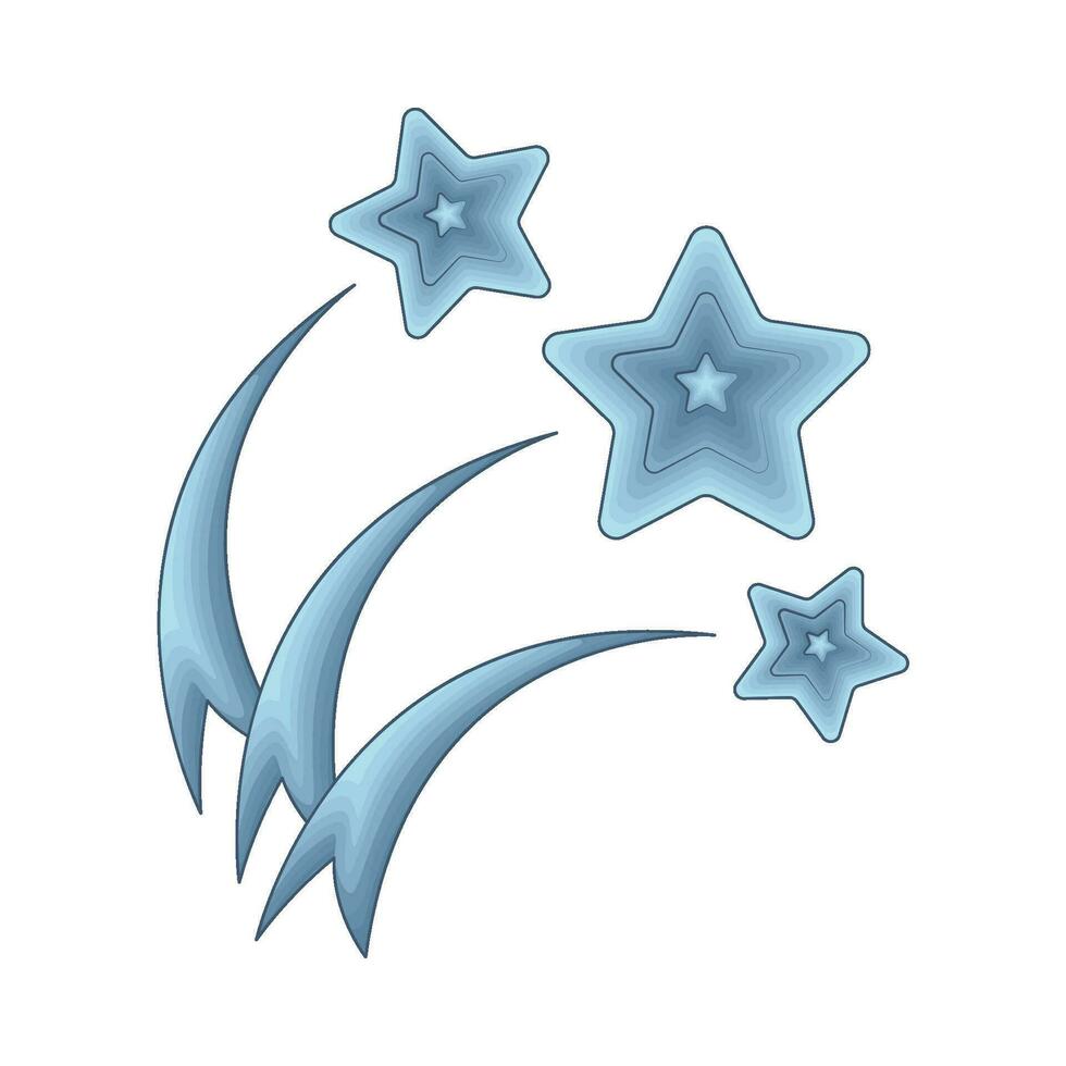 estrella azul disparo estrella ilustración vector