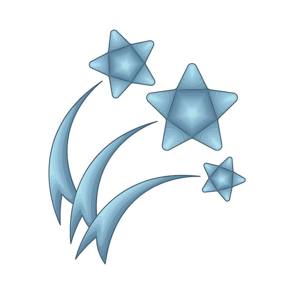 star blue shooting star illustration vector