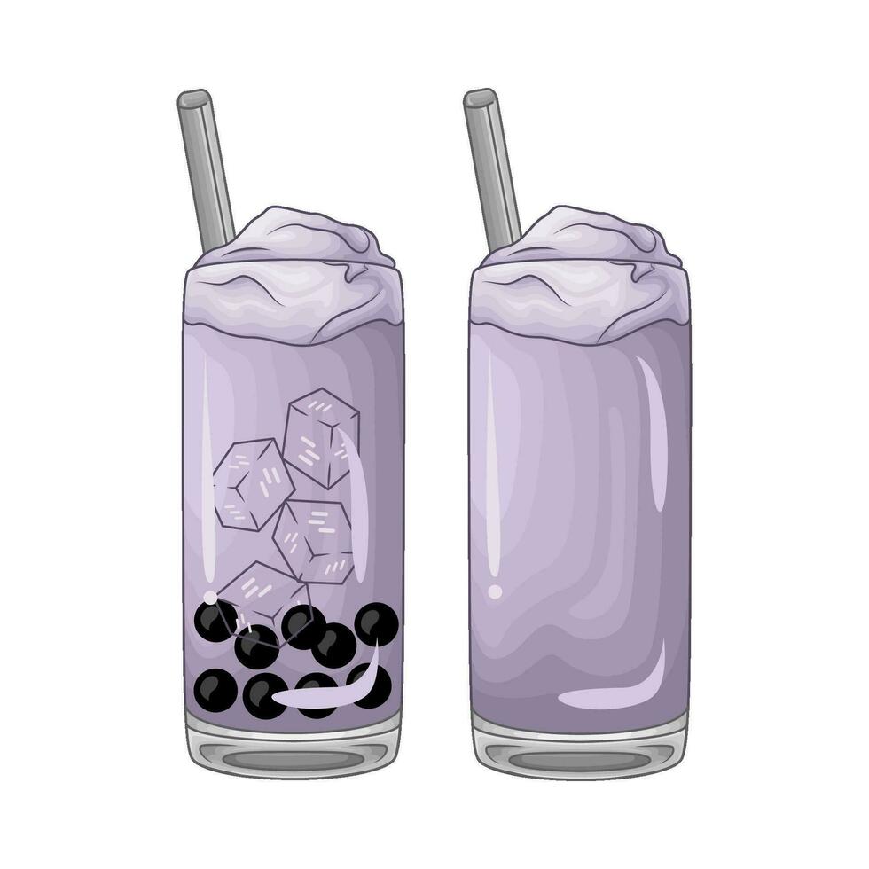 taro drink illustration vector