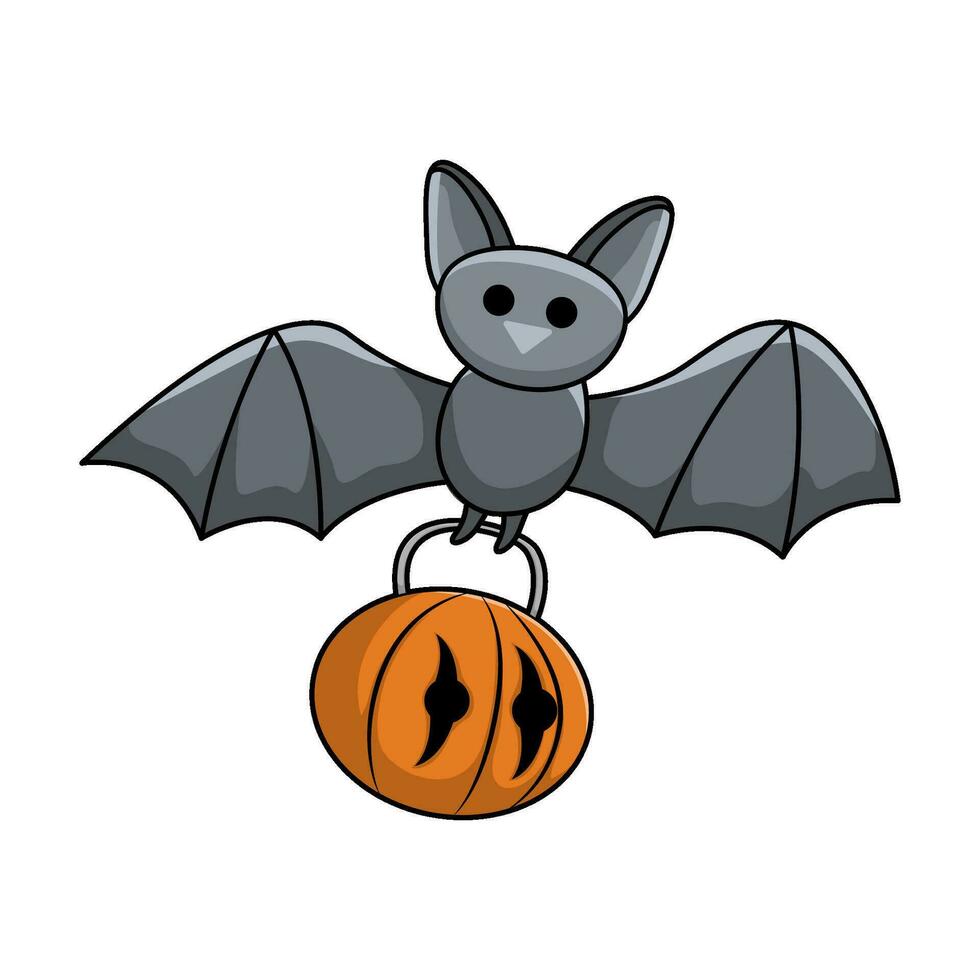 bat  halloween illustration vector