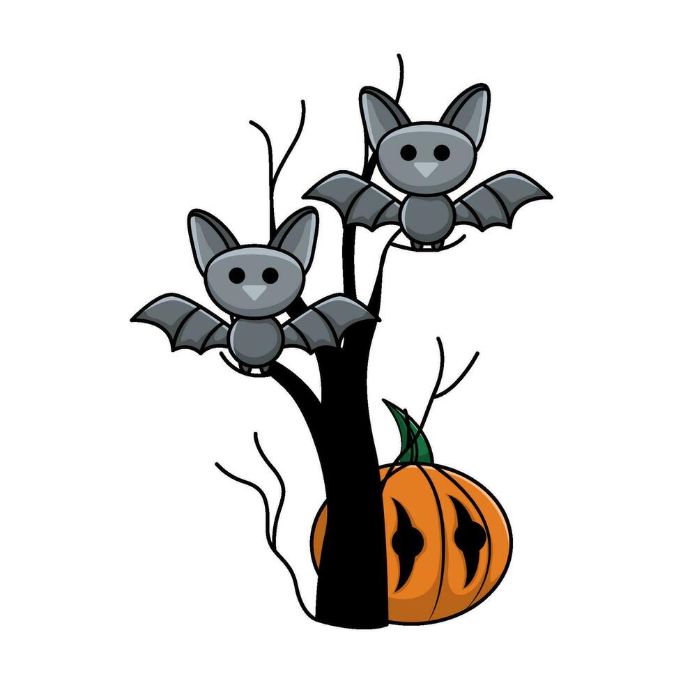 bat  halloween illustration vector