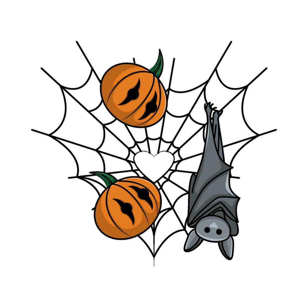 bat  halloween illustration vector