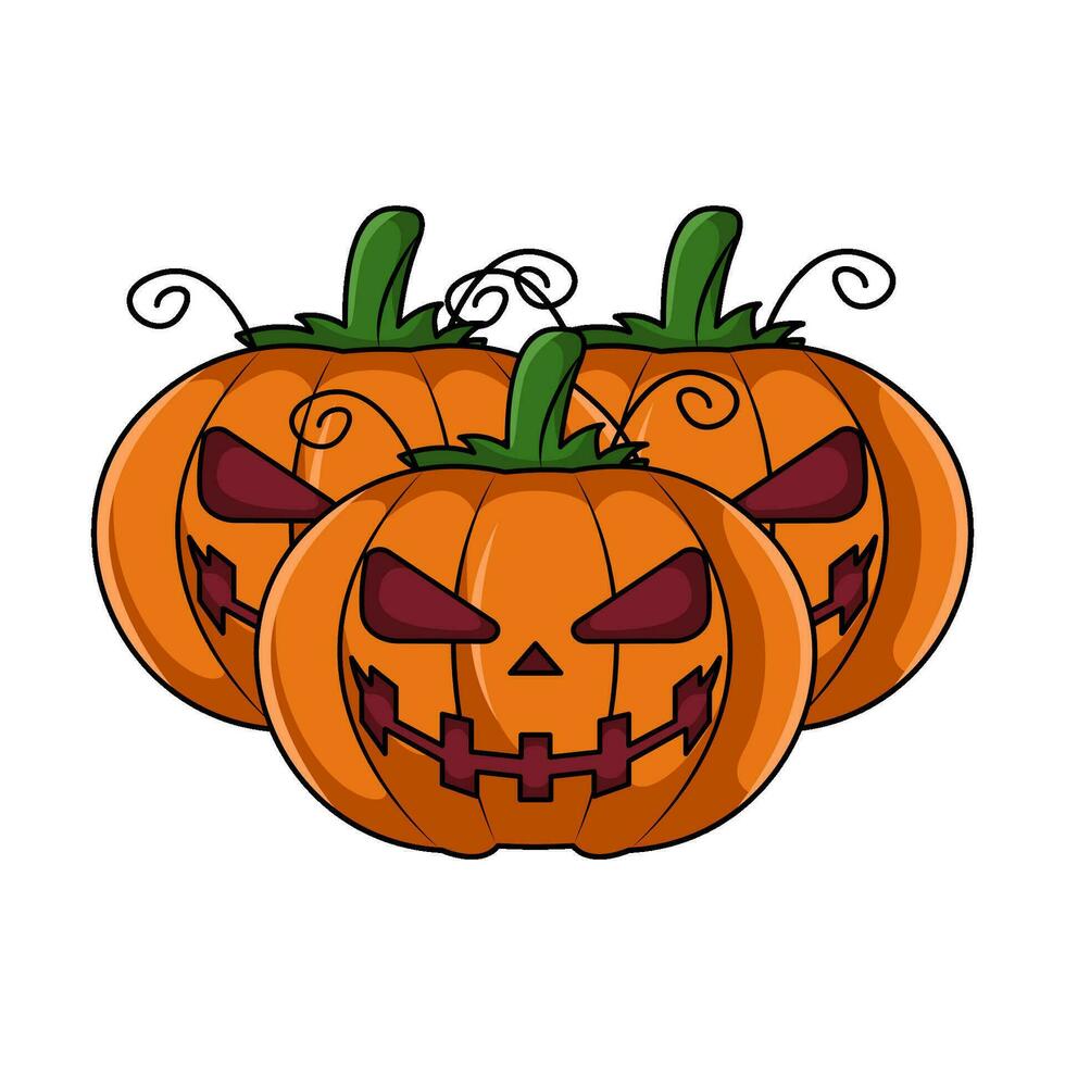 calabaza Víspera de Todos los Santos ilustración vector