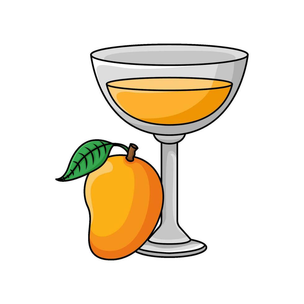 jugo mango con mango Fruta ilustración vector