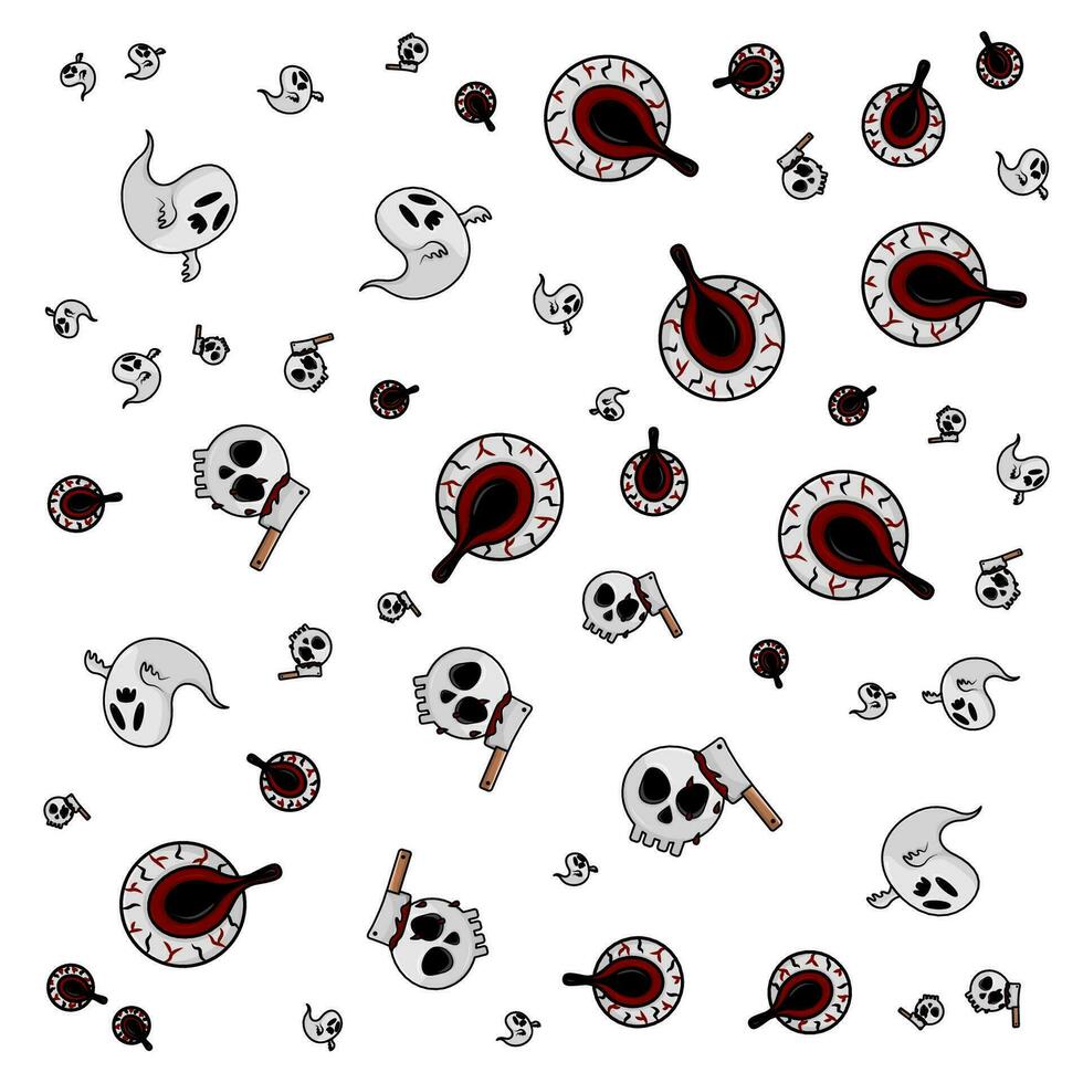 halloween pattern illustration vector