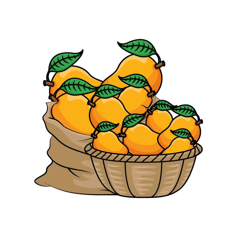ilustración de fruta de mango vector