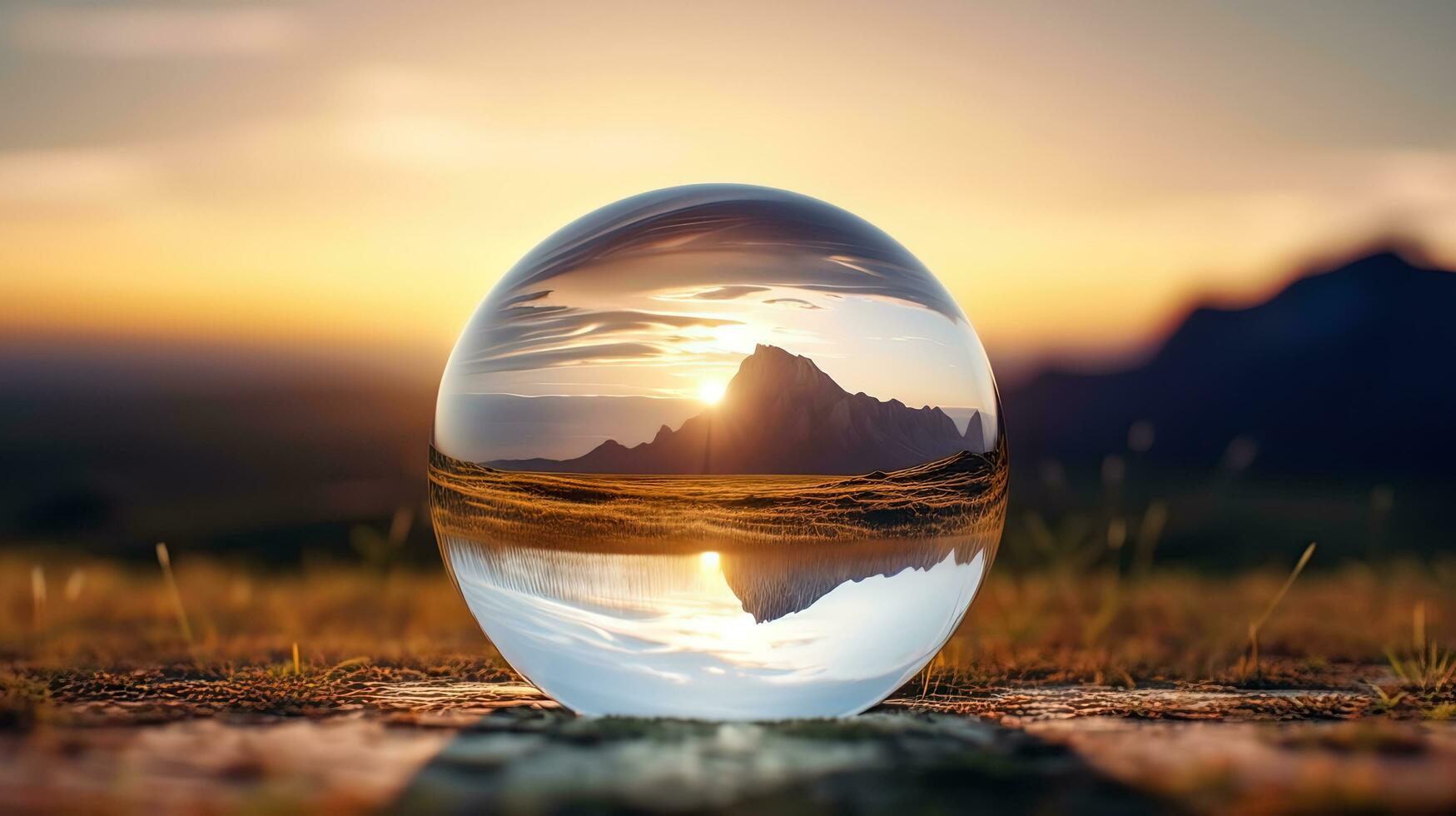 global warming natural environment in shape of earth creative generative ai photo