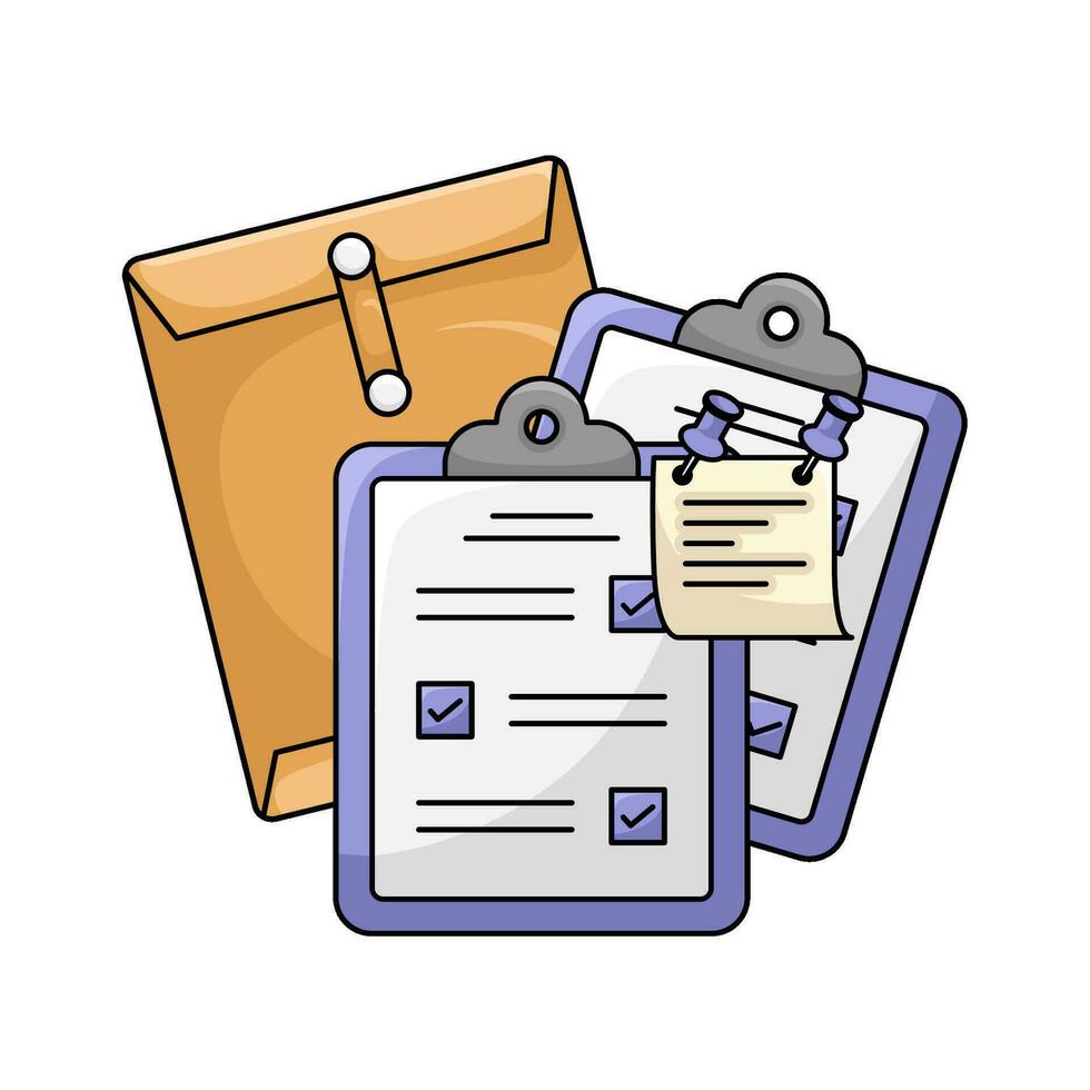 task list with envelope illustration vector