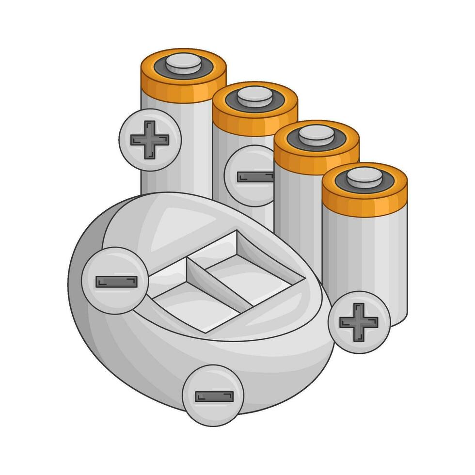 batería eléctrico ilustración vector