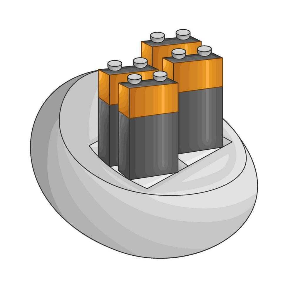 battery electric illustration vector