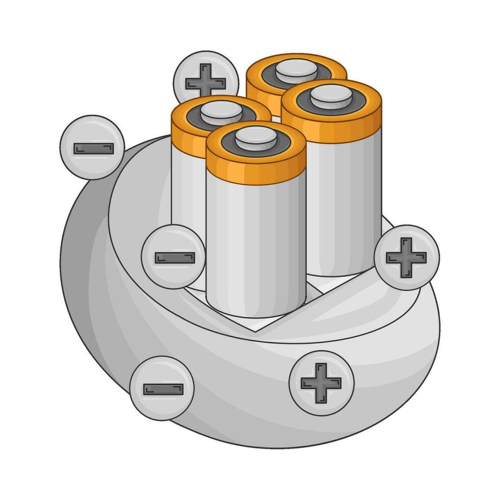 battery electric illustration vector