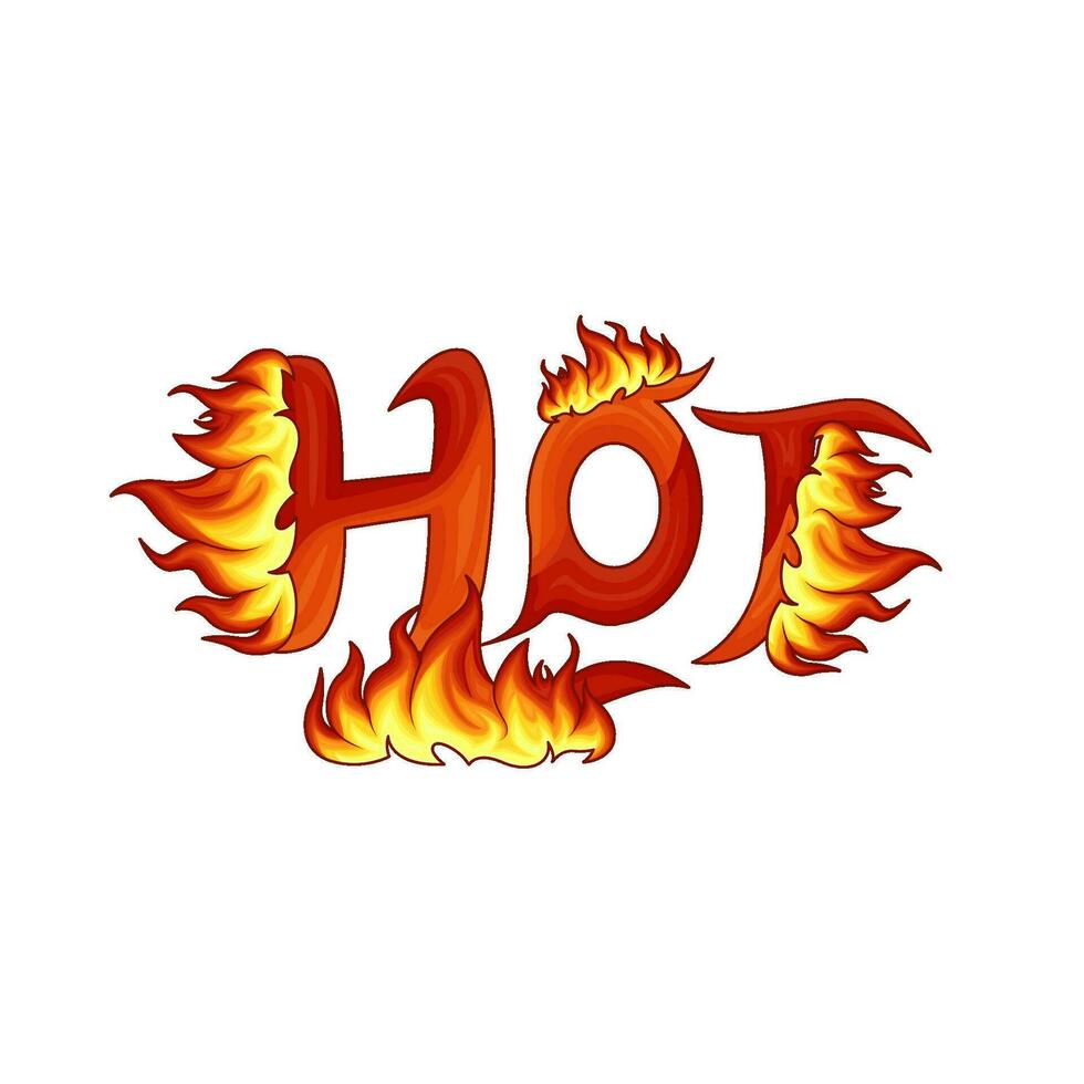 hot fire illustration vector