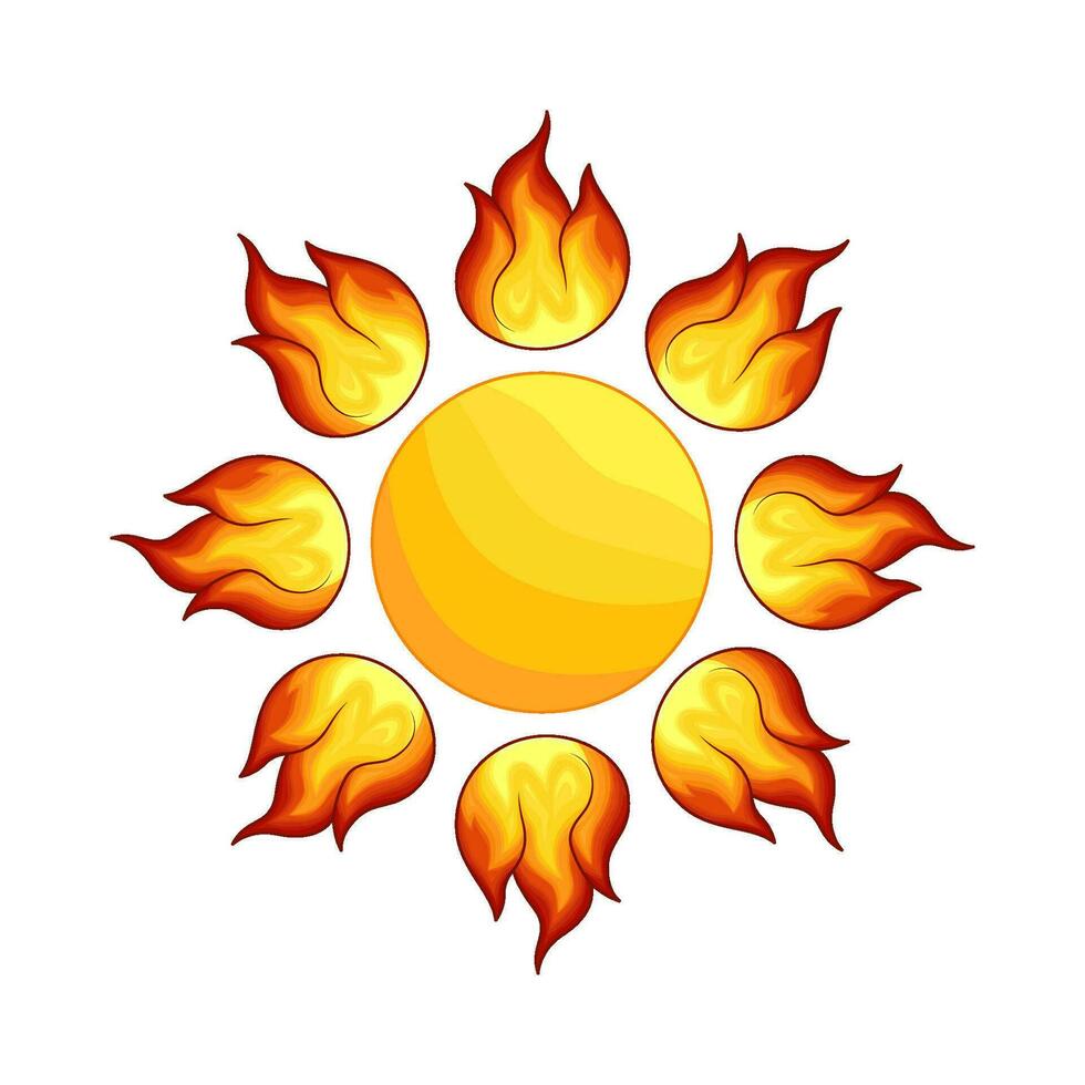 ilustración de fuego caliente vector
