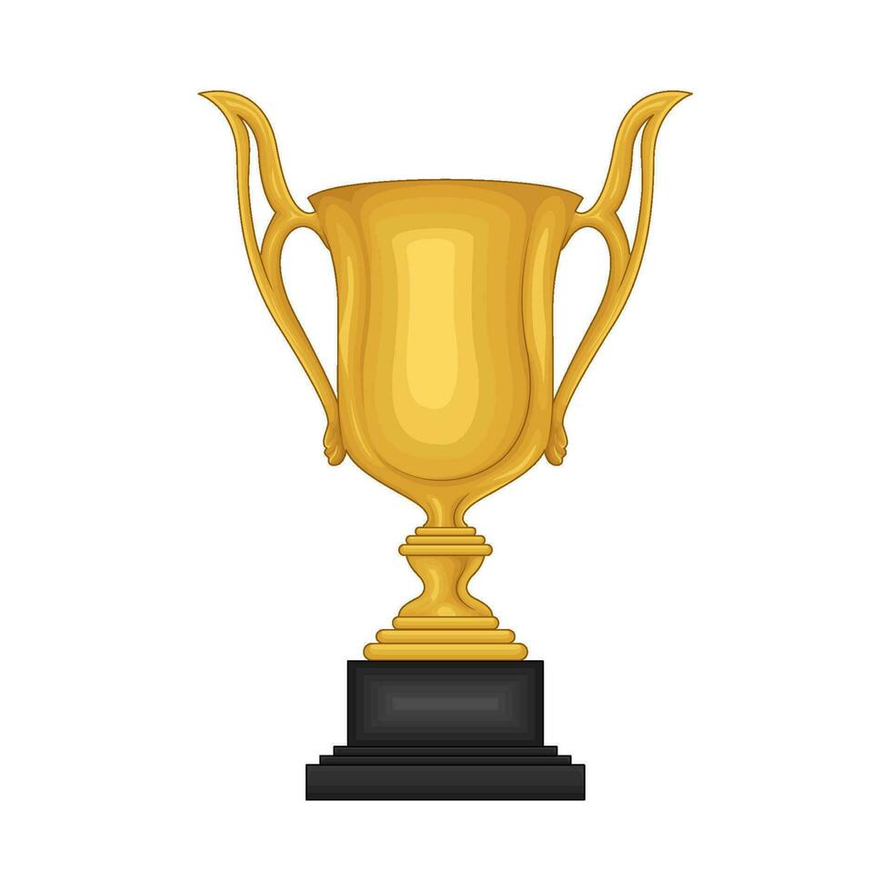 trophy gold winner illustration vector