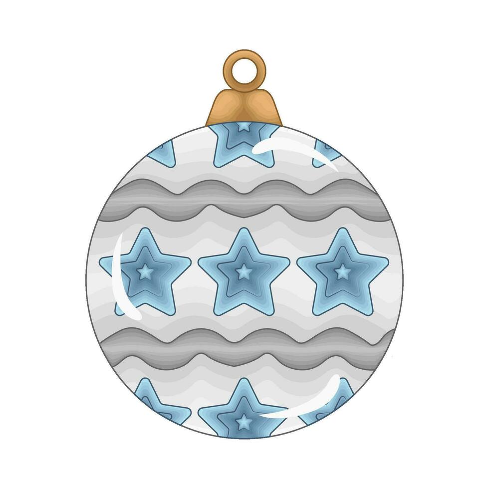 estrella azul en campana decoración ilustración vector