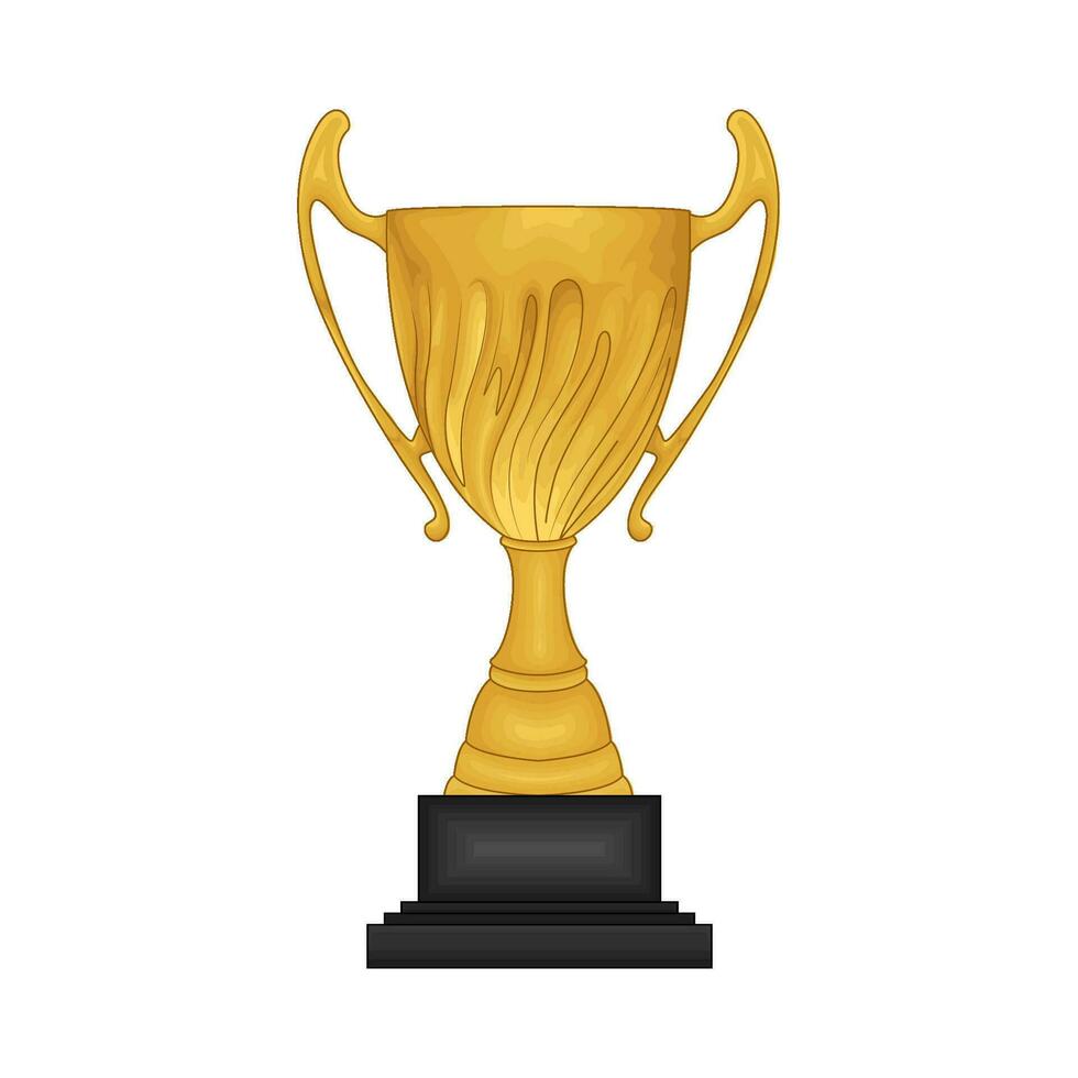 trophy gold winner illustration vector