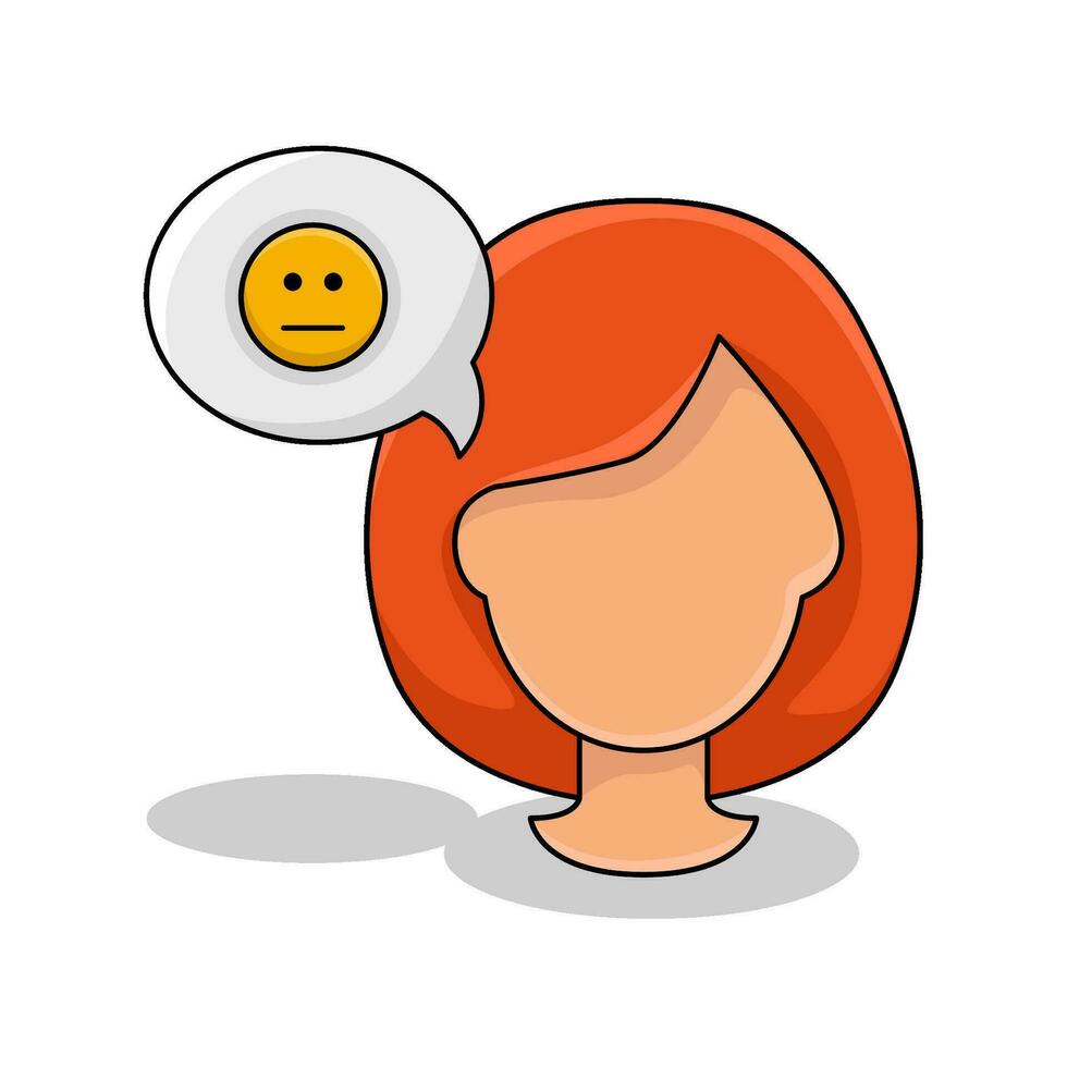 women with feedback emoji in speech bubble illustration vector