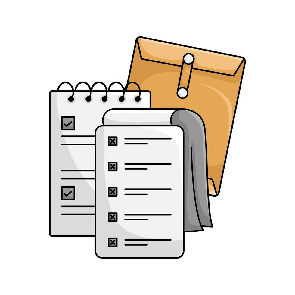 task list with mail illustration vector