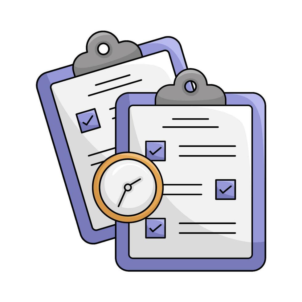 task list in clipboard illustration vector