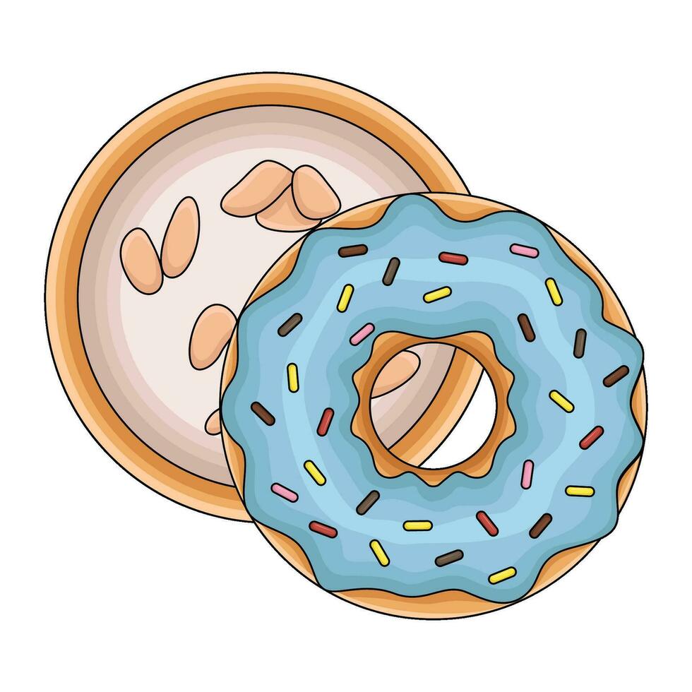 rosquilla dulce ilustración vector