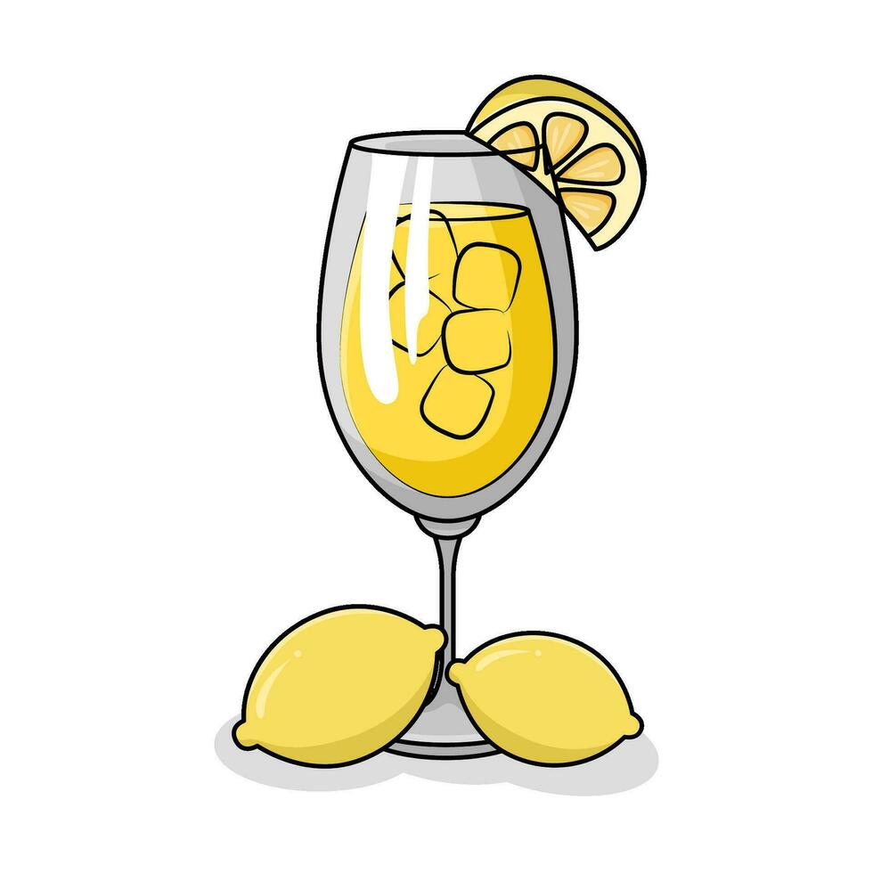 lemon drink illustration vector