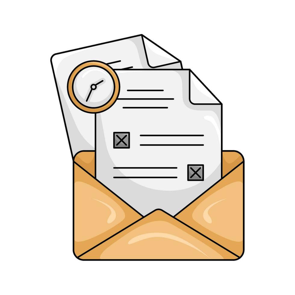 task list in mail illustration vector