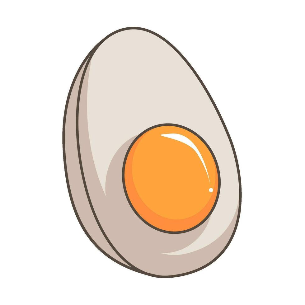 steamed egg slice illustration vector