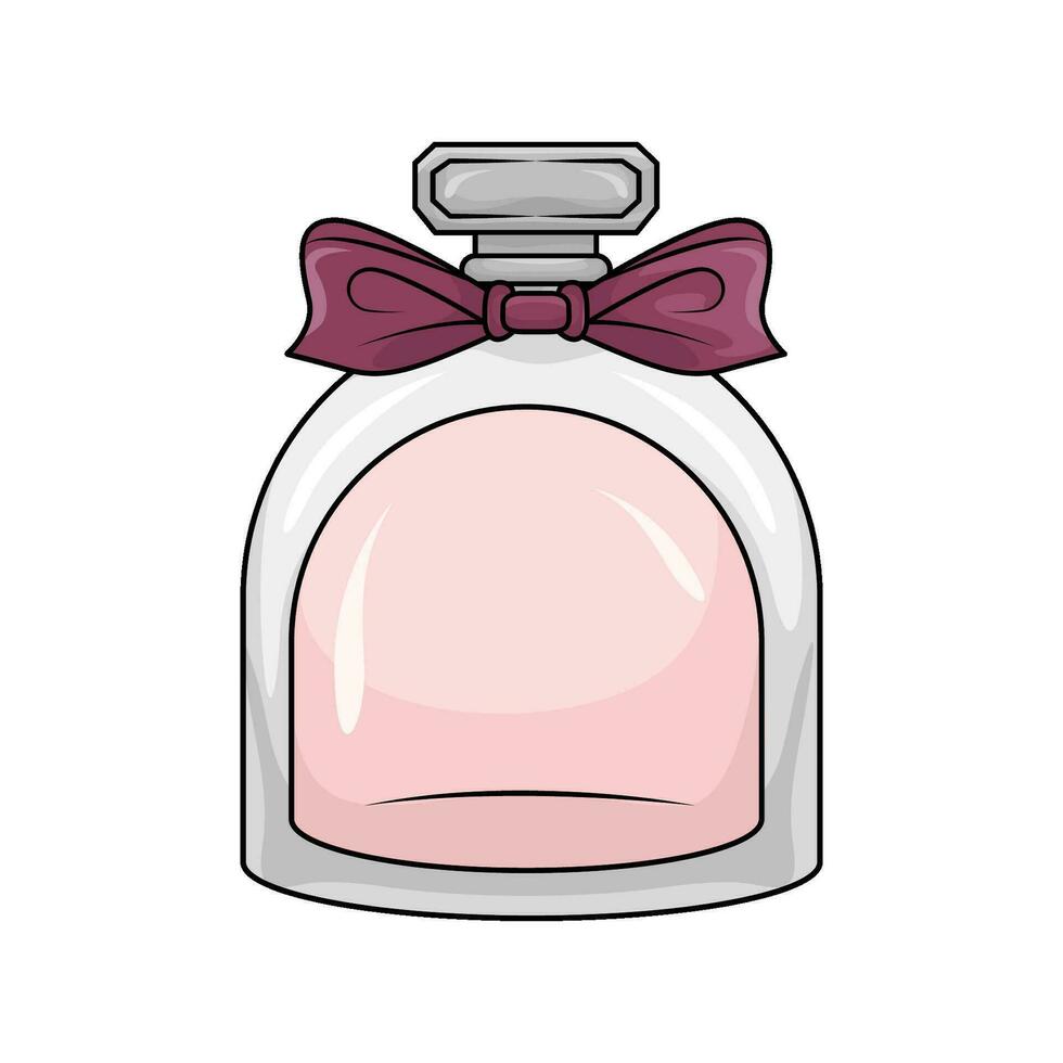 ribbon in parfume bottle spray vector