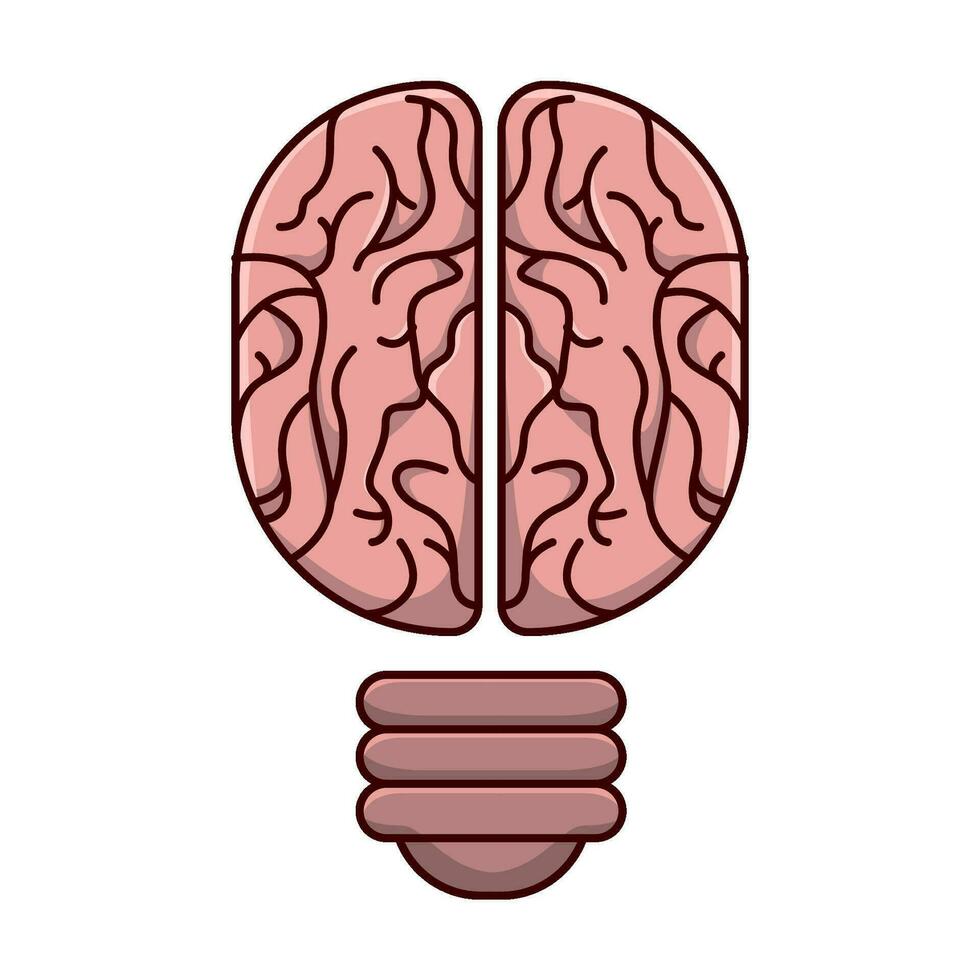 ilustración del cerebro humano vector