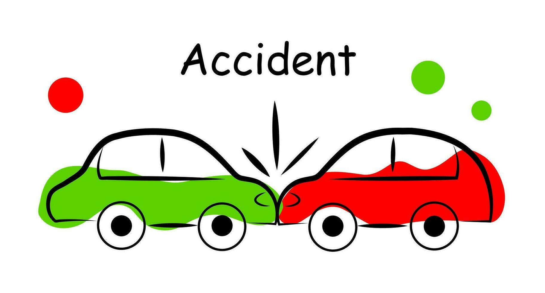 Accident on the road vector