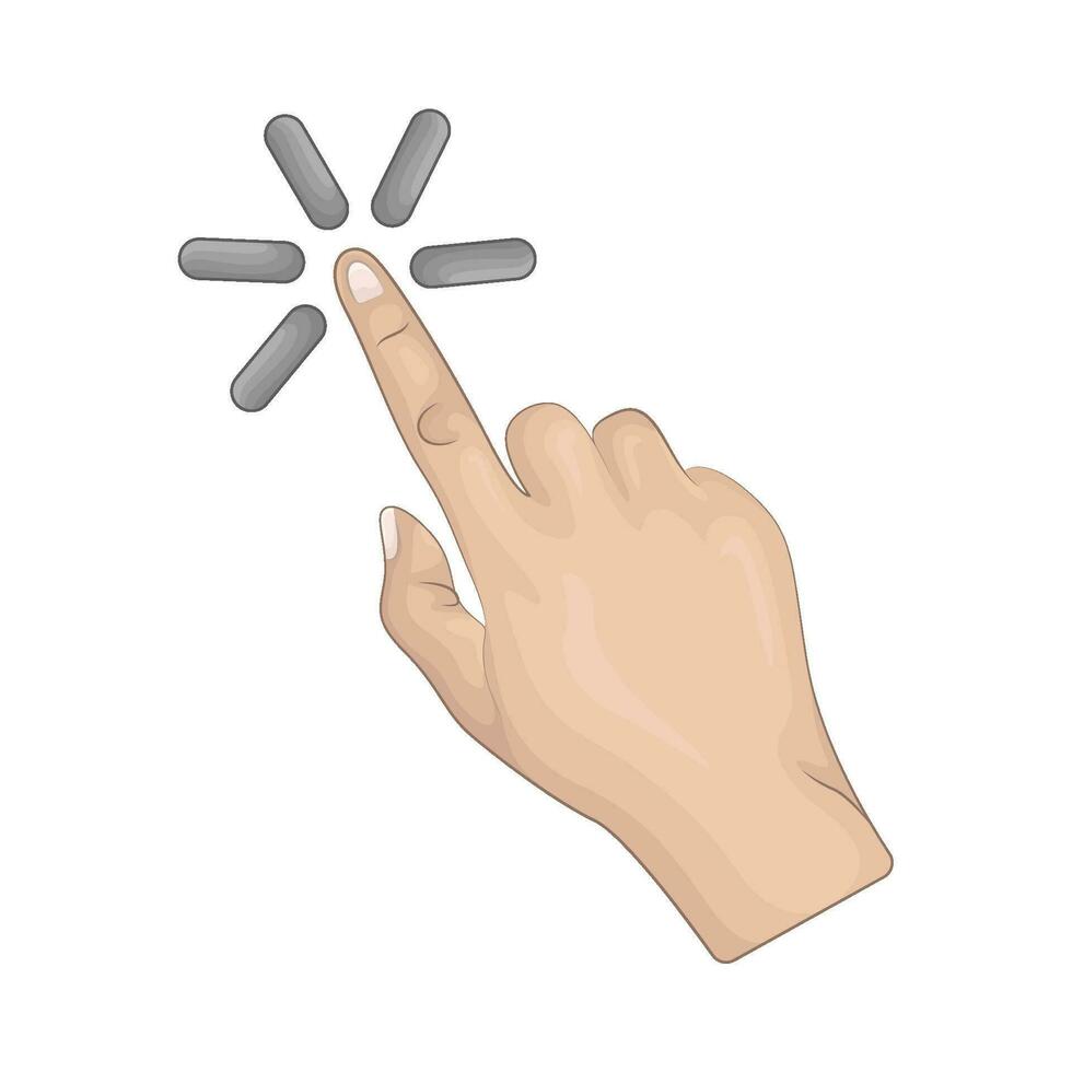 with hand touch with loading  illustration vector