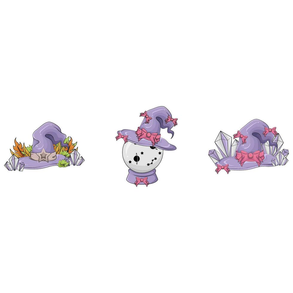 spooky hat pattern illustration vector