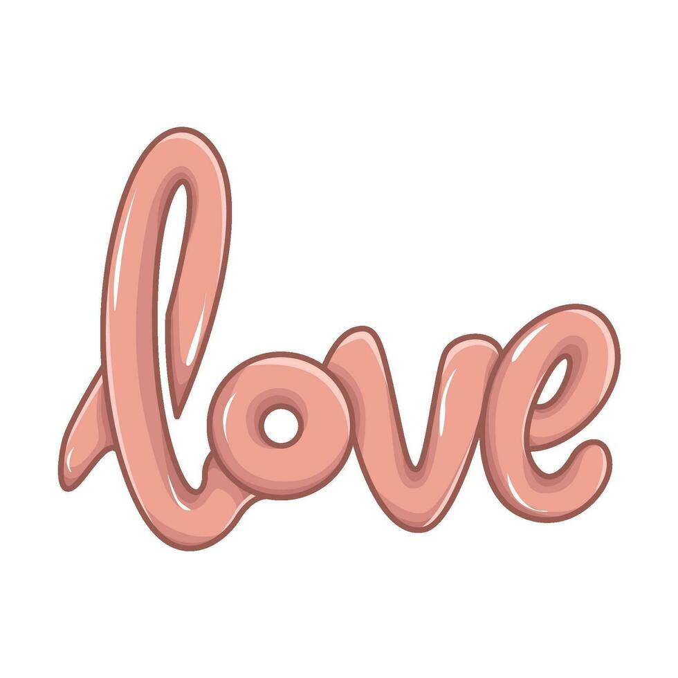 love text illustration vector