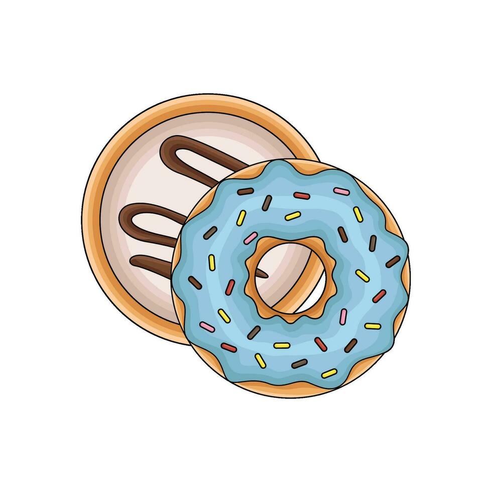 donut sweet illustration vector