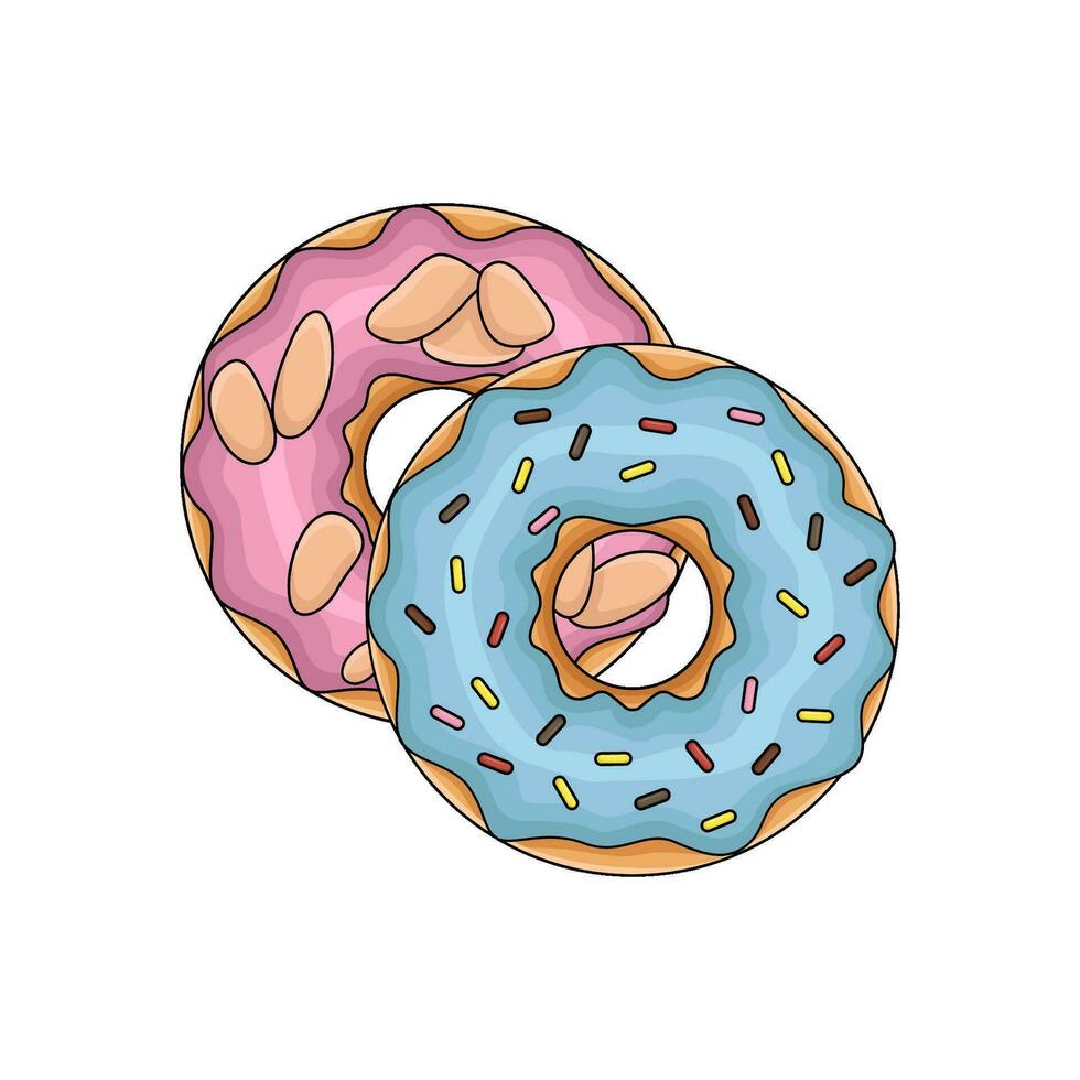 rosquilla dulce ilustración vector